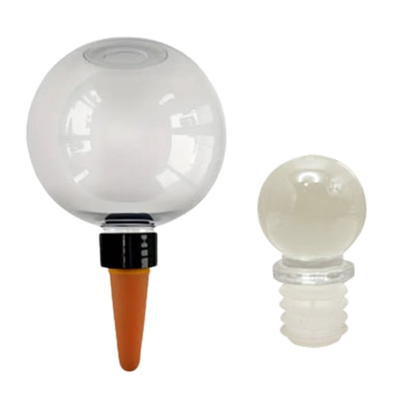 Yucurem 1 Pack Plant Watering Globes with Covers, 500ml Self Watering Planter Insert, Plastic Automatic Watering Planter Insert Top Fill for Indoor and Outdoor Plants (White)