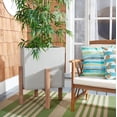 thumbnail image 2 of SAFAVIEH Anston Modern Glam Square Patio Planter with Stand, Natural/Light Grey, 2 of 7