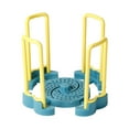 thumbnail image 1 of Escurreplatos plegable y estable para encimera de cocina y comedor. Amarillo y azul, 1 of 9