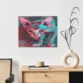 thumbnail image 6 of Naloa Psychedelic Hairless Cat Print Canvas Bathroom Wall Art,Bathroom Wall Art Decoration, Canvas Poster Prints,Decorative Paintings for Living Room, Bathroom, Kids Room, 6 of 6
