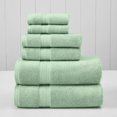thumbnail image 1 of Modern Threads 6-Piece Rayon from Bamboo & Cotton Blend Towel Set - Ultra Soft & Absorbent, Seafoam, 1 of 4
