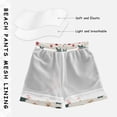 thumbnail image 3 of FORMRS Boys Swim Trunks Quick Dry Mesh Liner Boardshorts Sizes XS-XL, Beige Christmas Candy Canes, 3 of 7