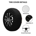 thumbnail image 2 of Kdxio Housse de Pneu Imprimé Coccinelles Rouges et Feuilles Imperméable en Cuir, Housse de Pneu de Rechange pour Jeep Wrangler Rv SUV Camion Remorque de Voyage-16 Pouces, 2 of 6
