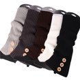 thumbnail image 1 of Flmtop Women Winter Button Knit Leg Warmers Long Legging Boot Socks Stockings, 1 of 7