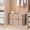 thumbnail image 6 of Set of 6 Collapsible Oxford Fabric Storage Cubes with Handles, Foldable Closet Organizer Bins for Clothes, Toys, Shelves, Home & Kitchen Beige Symmetry, 6 of 7