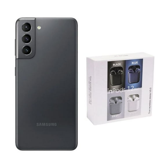 Smartphone Galaxy S21 128GB Reacondicionado Gris + Audifonos Genéricos Samsung Galaxy SM-G991U