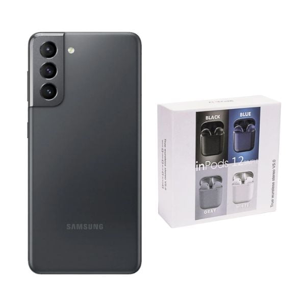 Smartphone Galaxy S21 128GB Reacondicionado Gris + Audifonos Genéricos Samsung Galaxy SM-G991U