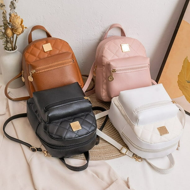 Mochila pequena de piel sintetica para mujer bolso multifuncion para telefono mochila escolar Fivean unisex Walmart en linea