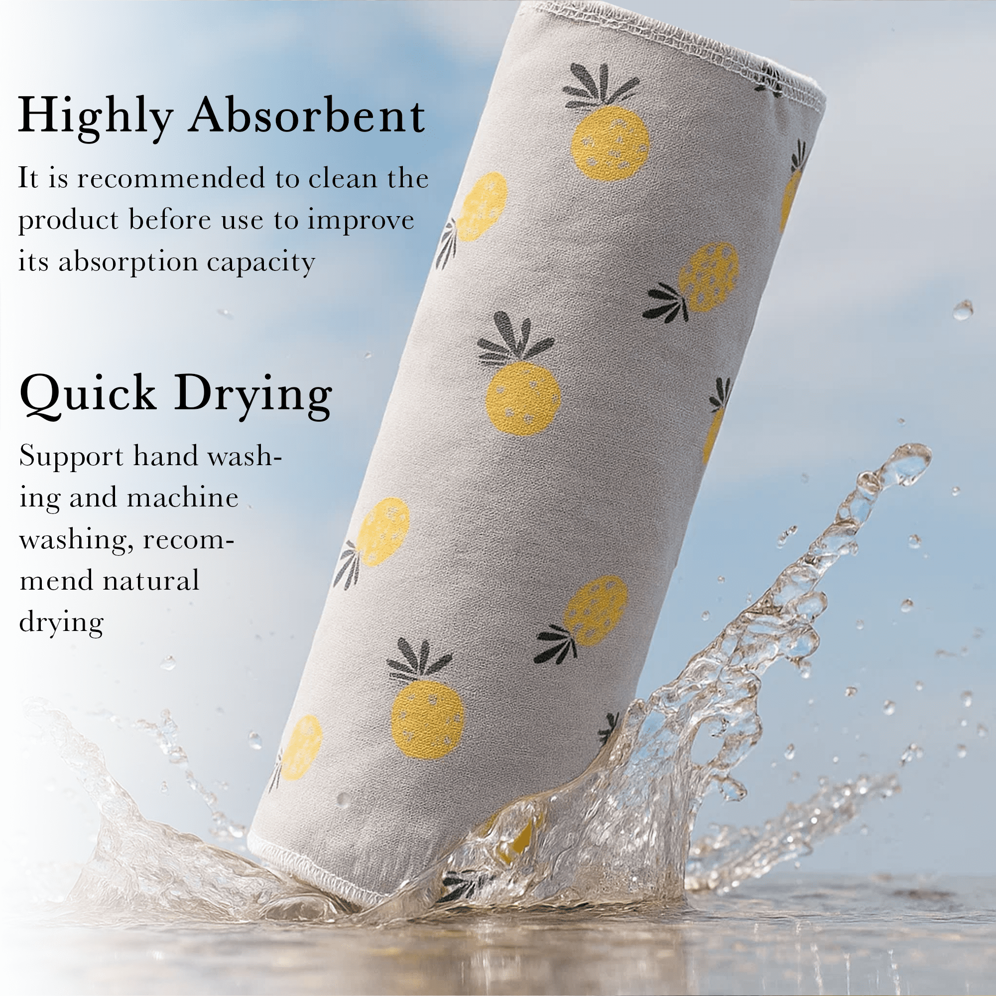 Simnice Reusable Paperless Paper Towels — Reusable Napkins Paperless Paper Towel, Washable Cotton Cloth Roll for Kitchen,25 Pack 10”x10”with Cardboard Roll