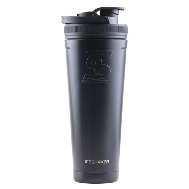 Ice Shaker 36 oz Water Bottle, Black