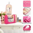 thumbnail image 4 of Hanging Travel Toiletry Bag for Men and Women,Compact Makeup Bag,Water-Resistant,Shower Bag for Essentials,Shaving Bag, Organizer Bag(PINK), 4 of 6