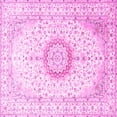 thumbnail image 1 of Ahgly Company Indoor Square Medallion Pink Traditional Area Rugs, 8' Square, 1 of 4