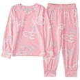 thumbnail image 3 of Girls 2 Piece Pajama Set Cute Print Sleepwear Soft Long Sleeve Top And Pants Matching Nightwear Outfit For Toddlers Kids Children 2 To 10 Years Old, 3 of 3