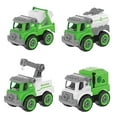 thumbnail image 1 of Car Children‘s Simulation Engineering Vehicle Green Disassembly And Assembly Sanitation Vehicle Boy Model Toy Car Screw Combination Gifts, 1 of 8