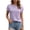 n-493Purple2328, variant on CUSTG Women's T-Shirts Summer Short Sleeved T Shirt Solid Color Tops Trendy O-Neck Tee