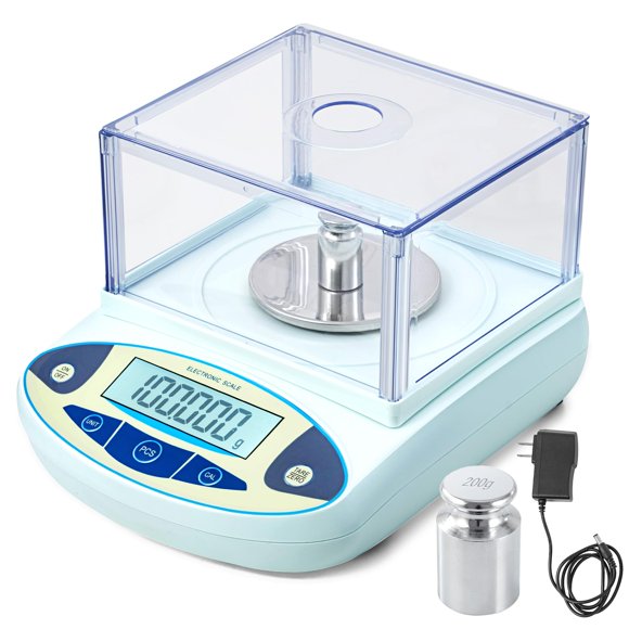 Balanza de laboratorio CXRCY de 100 g y 0,001 g de precisión con protector contra corrientes de aire
