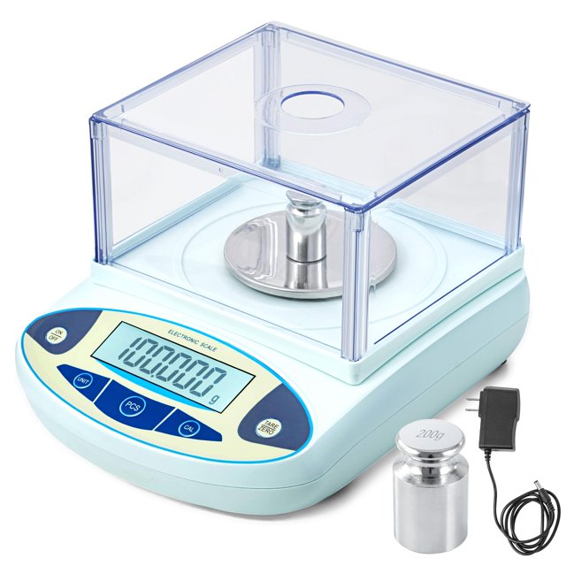 Balanza de laboratorio CXRCY de 100 g y 0,001 g de precisión con protector contra corrientes de aire