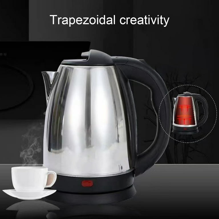 Naierhg 1 Set 2L Electric Kettle Energy-efficient Anti-dry Double Layer  Insulation Portable Electric Hot Water Kettle for Hotel