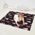 thumbnail image 2 of Black and Pink Christmas Tree Pattern Blanket,Comfortable Soft Flannel Throw Blanket,All Season,Warm Lightweight Blankets for Sofa Bed Couch Living Room Chair,30"x40", 2 of 4