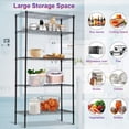 thumbnail image 4 of Dkelincs Heavy Duty 5 Tier Wire Shelving Unit NSF Metal Shelf Multifunctional Storage Racks 1250 lbs Weight Capacity for Kitchen, Garage, 4 of 7