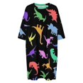 thumbnail image 4 of Fun Dinosaur Pattern Sleepshirts For Sleeping Travels Loose Sleepdress Pajama Dress Soft Nightdress Sleepwear, 4 of 7