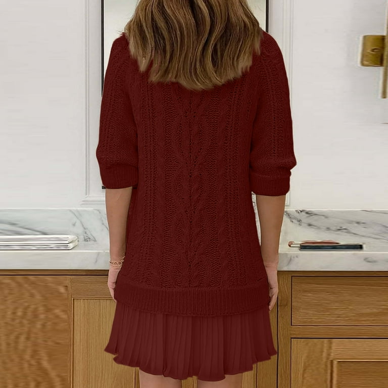pleated waist mini dress Edikted Women's Shae Pleated Drop Waist Mini Dress