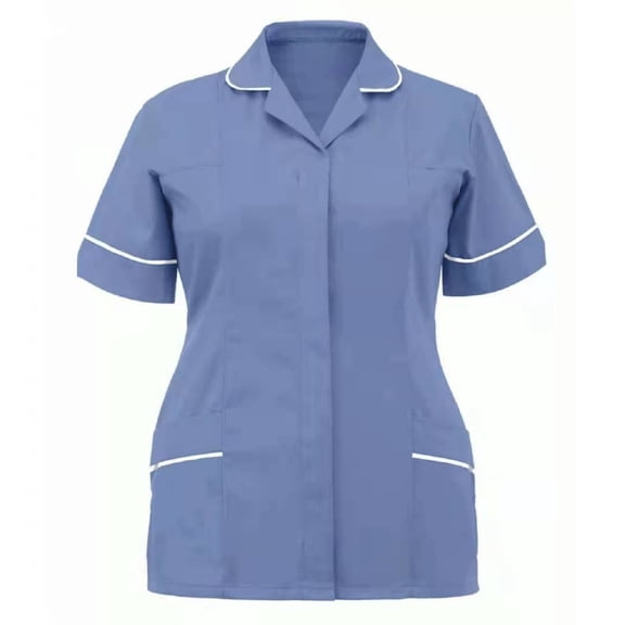 LYMAYTER Womens V-Neck Medical Workwear Nosocomium Groggery Be Common Nurse Work Uniform for S-3XL