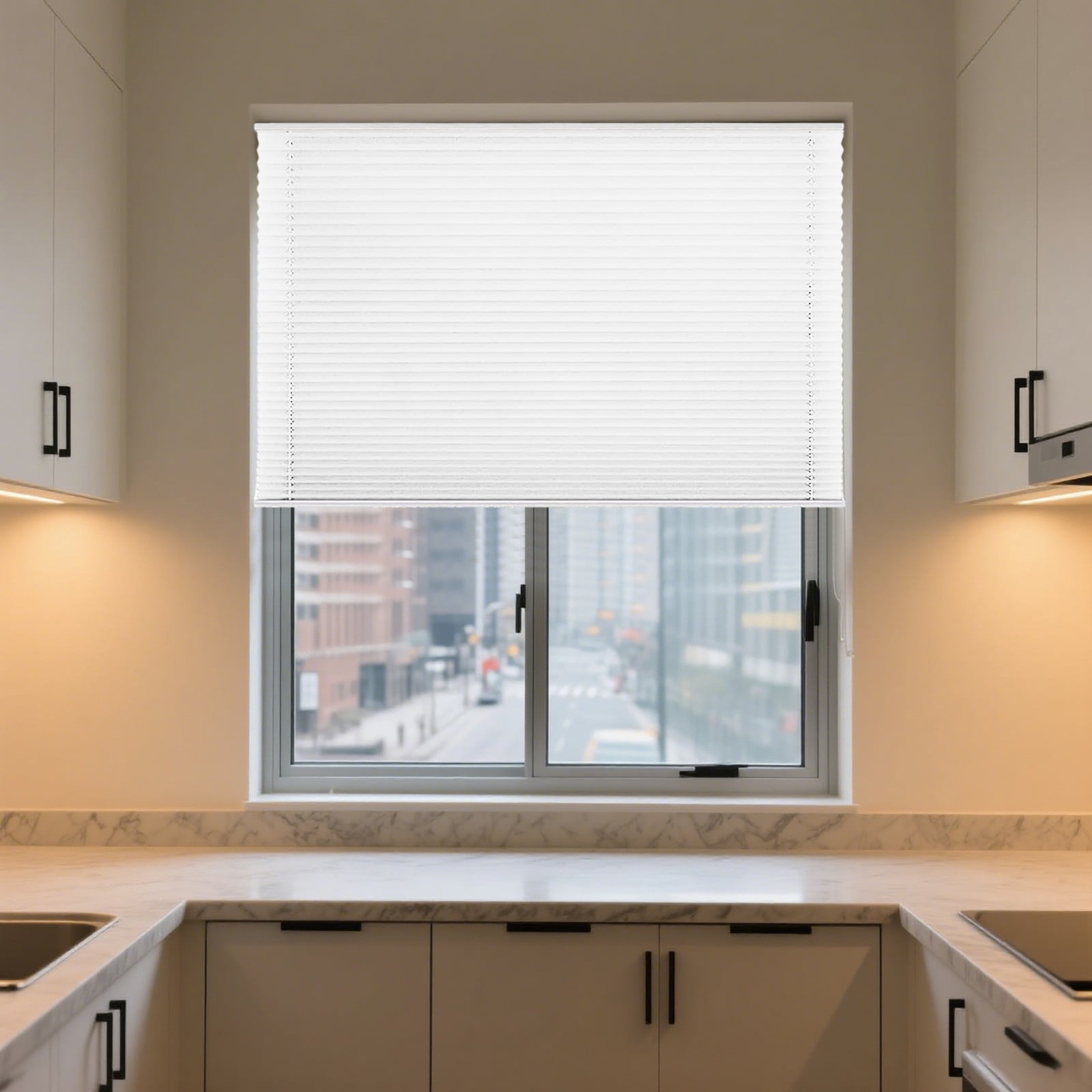 Cordless Cellular Shades - No Tools No Drill Honeycomb Blinds for Windows, Blackout Thermal Insulated Easy Install Pleated Window Shades for Privacy Energy Efficiency(47.24*23.62Inch)
