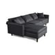 thumbnail image 4 of Sala Modular Sofá Cama Reversible De Lino Gris Oxford Beehive Memory Foam Modelo Analia, 4 of 8