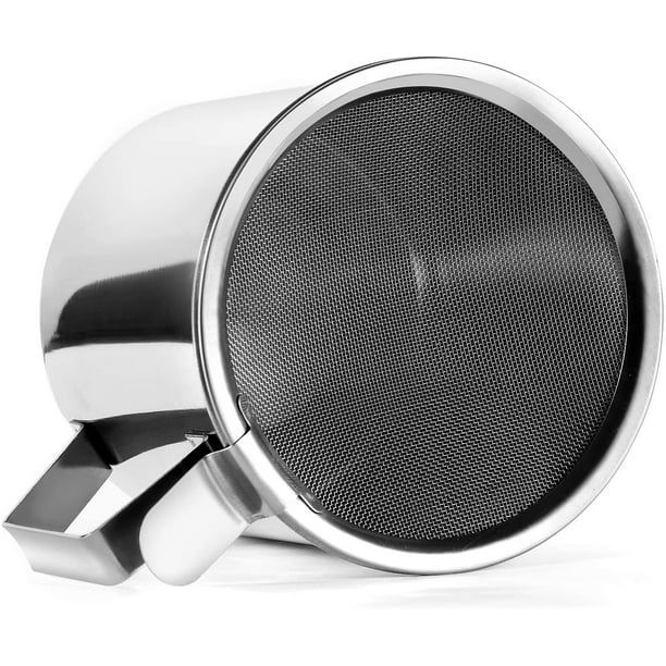 Bacon Grease Container with Stainless Steel Grease Strainer Perfect As