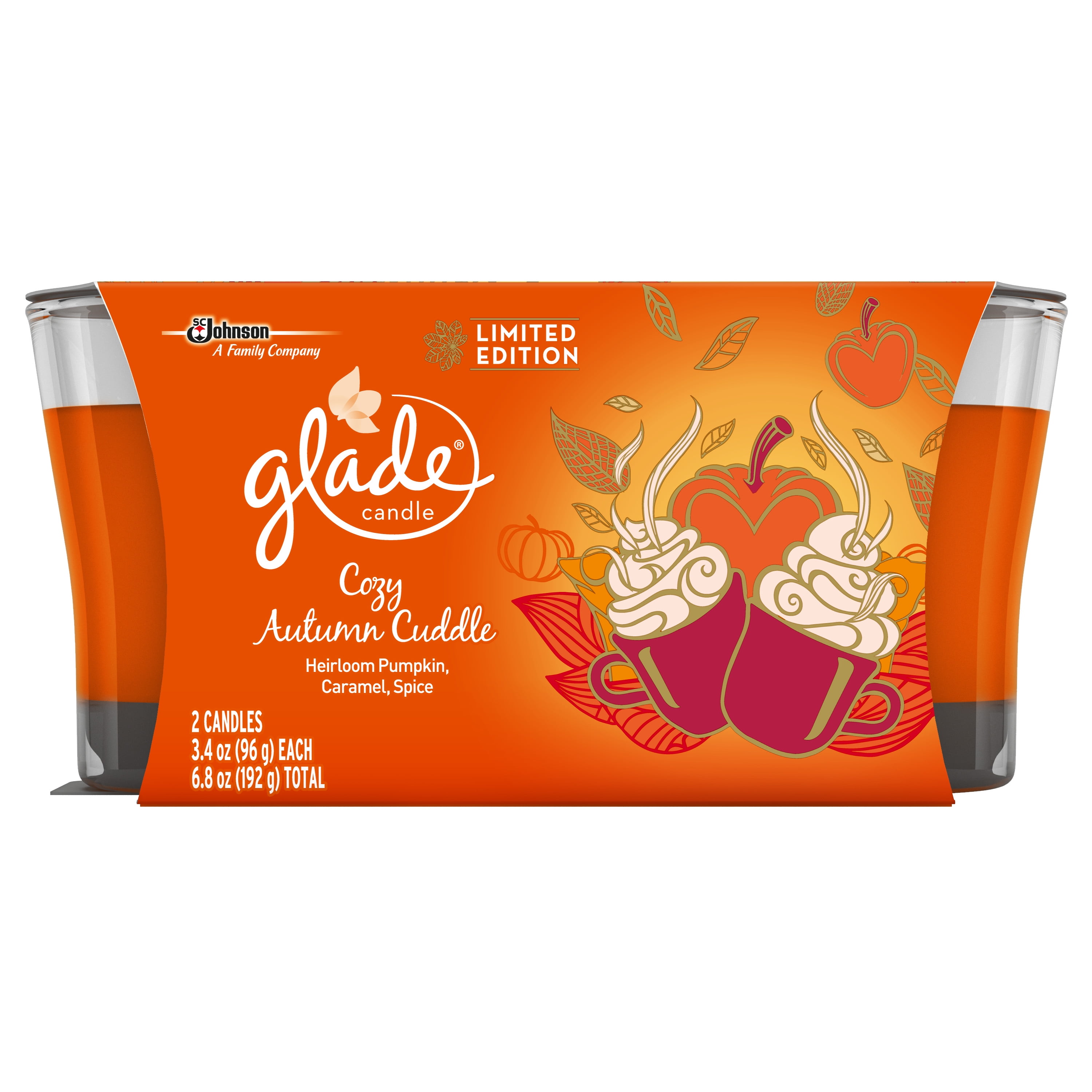 Glade Cozy Autumn Cuddle Candle 2ct - 6.8oz