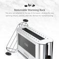 Russell Hobbs 2Slice Glass Accent Long Toaster, Black & Silver