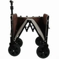thumbnail image 2 of Kcpolre All-in-One Wagon Cart Convertible Folding Camping with Bench Seat, Storage Compartment & Dog Tether - Beige/Brown, 2 of 12