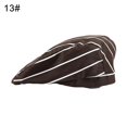 thumbnail image 1 of Strip Grid Print Unisex Beret Hat Chef Catering Cook Baker Waiter Skull Cap, 1 of 4