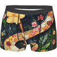 thumbnail image 1 of Men's Boxer Briefs Stretch Boxer Briefs for Men Musical Note Floral Underwear Boxers Moisture Wicking Trunk, 1 of 5