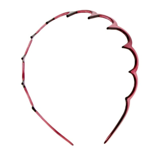 Diadema de dientes profundos Hugo Diadema Plástica del peine de pelo Vino rojo