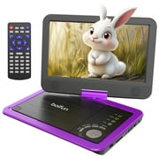 BOIFUN 12.5 Portable DVD Player with 10.5 Swivel HD Screen for Car and Kids, 5h Rechargeable Battery, Support Multiple Disc Formats/Sync TV