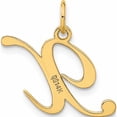 thumbnail image 3 of 14K Yellow Gold Medium Fancy Script Letter X Initial Charm Made In United States -Jewelry By Sweet Pea, 3 of 6