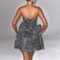 thumbnail image 4 of Daznico Robes Élégantes pour Femmes, Robe Tube Sans Manches Taille Haute Nœud Jupe-Culotte, Robes pour Femmes Cache Ventre, 4 of 7