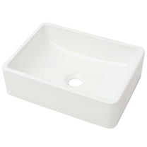 vidaXL Basin Modern Ceramic 16.1" Home Washroom Vanity Vessel Sink White/Black