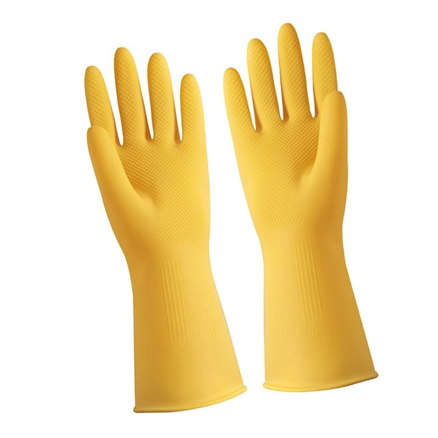 Thin Waterproof Latex Gloves for Dishwashing Cleaning Slip Resistant Multi Functional, with Non Slip Design