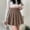 Khaki, variant on Skirts for Women Skirt Elegant Pleated Waist Skirt for Women High Fashion Casual Slim Tennis- Skirt Purple 2 M