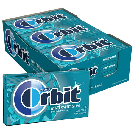ORBIT Gum Wintermint Sugar Free Chewing Gum, 14 Pieces (Pack of