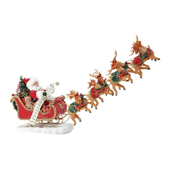 Department 56 Possible Dreams Santa Claus Snowy Sleighride Multicolor Christmas Figurine 15in H