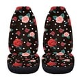 thumbnail image 5 of XYZCANDO Car Seat Covers Polyester Car Front Seat Covers Vehicle Front Seat Covers Auto Accessories Anti-Slip Truck SUV, Red Rose Polka Dot Design, 5 of 10