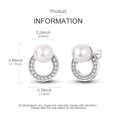 thumbnail image 4 of NARMO Original Round 925 Sterling Silver Stud Earrings AAA CZ for Women Jewelry Gift, 4 of 5