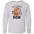 thumbnail image 3 of Inktastic Otterly Amazing Son with Mother and Child Otter Long Sleeve Youth T-Shirt, 3 of 5
