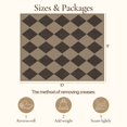 thumbnail image 5 of DEORAB Jute Outdoor Rug 8x10 Checkered Jute Rug Polyester Machine Jacquard Weave Easy-Cleaning Non Slip Geometric Carpet Patio Backyard Porch Deck Balcony Smooth Diamond, 5 of 7