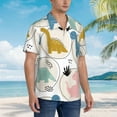 thumbnail image 5 of Kll Men'S Hawaiian Shirt Short Sleeve Button Down Beach Shirts-Cute Dinosaurs, 5 of 8