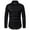 Black, variant on Honeeladyy Mens T Shirts,Men Casual Button Long Sleeve Turn-down Collar Tops Blouse Shirt